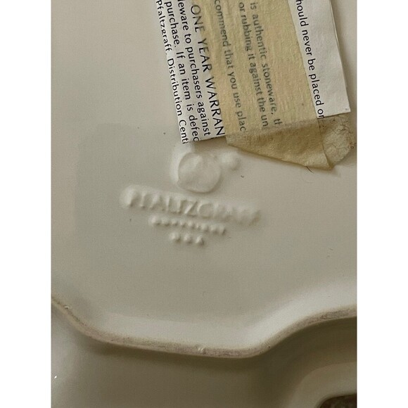 1994 Pfaltzgraff Christmas Heritage Tree Dish 8-1/4"x7-3/8" USA Ceramic - Picture 3 of 6